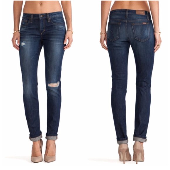 Joe's Jeans Women Size 30 Chelsea Fit Skinny Cotton Distressed Medium Blue Wash - Picture 1 of 11